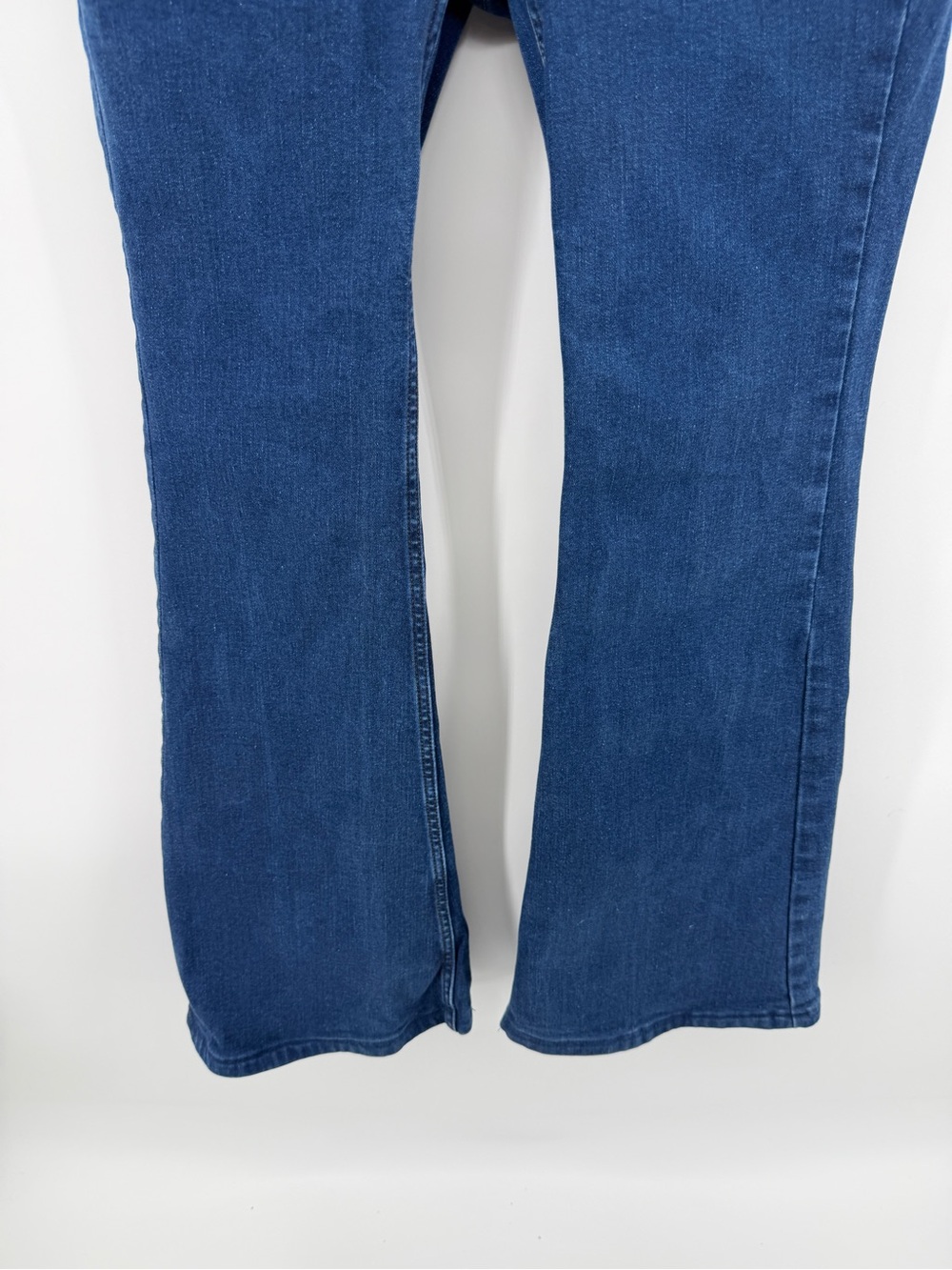 FP Layla Boho Y2K Whimsical Steampunk Rocker Dark Blue Flare Jeans Sz28 - Picture 4 of 10